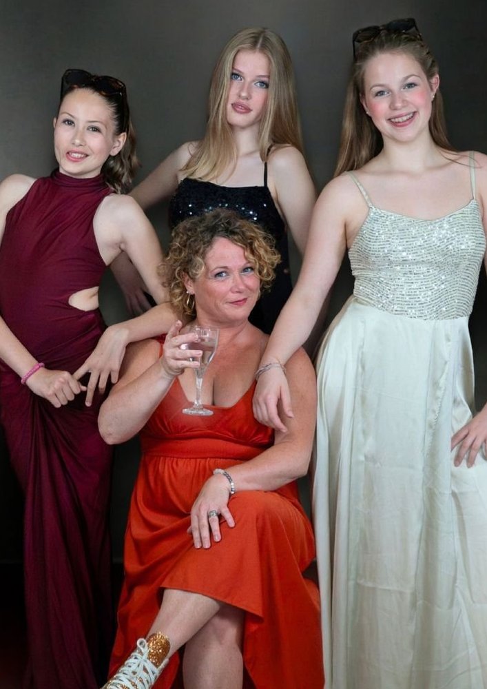 Portraits de groupe en soirée
